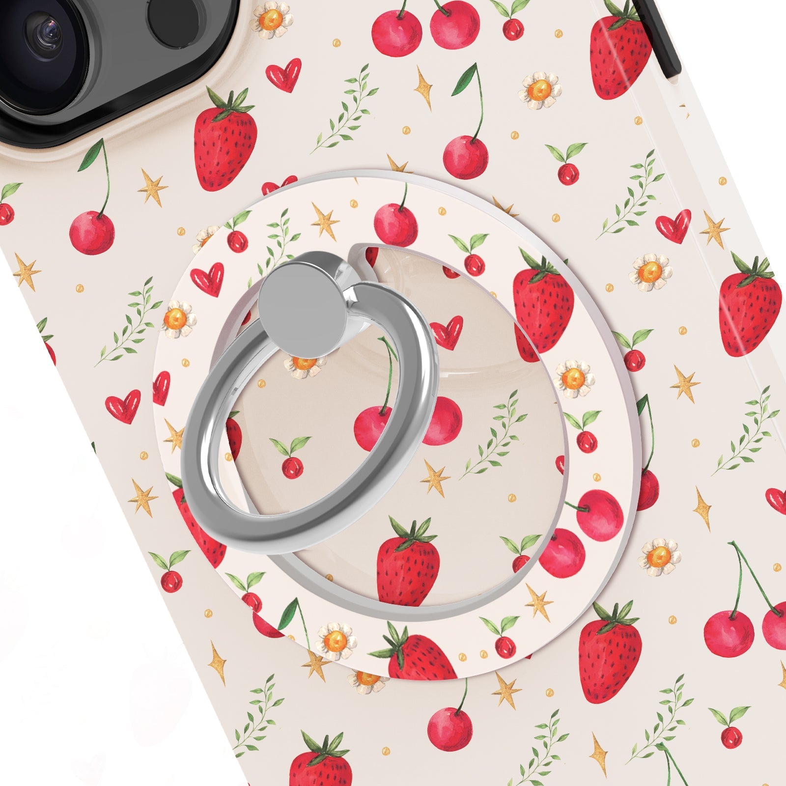 Cherry Berry Magnetic Phone Ring Holder