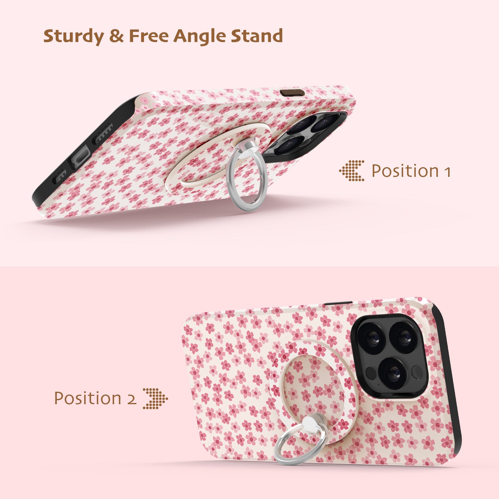 Beige Whispers Magnetic Phone Ring Holder