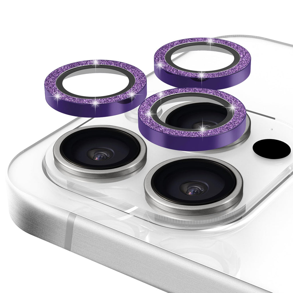 Casing Bee Glitter Camera Lens Protector for iPhone Dark Purple