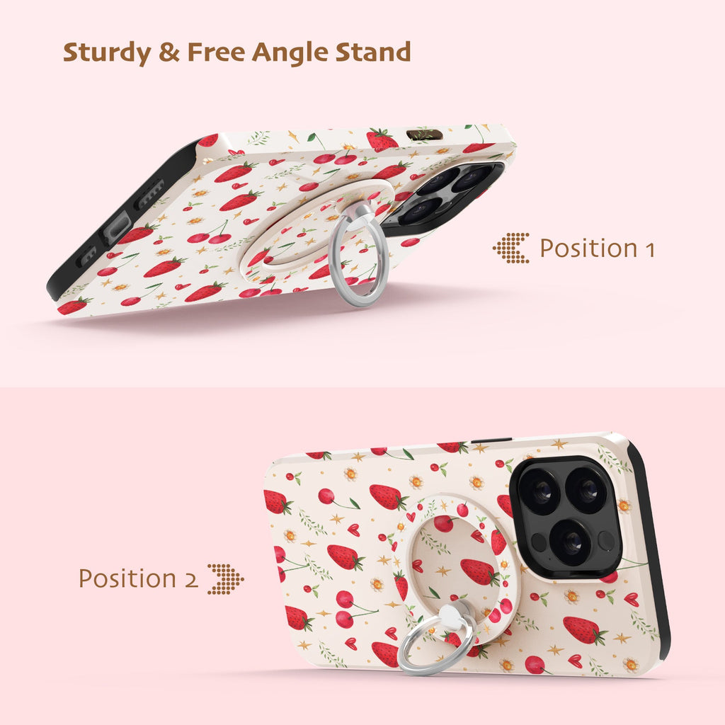Cherry Berry Magnetic Phone Ring Holder