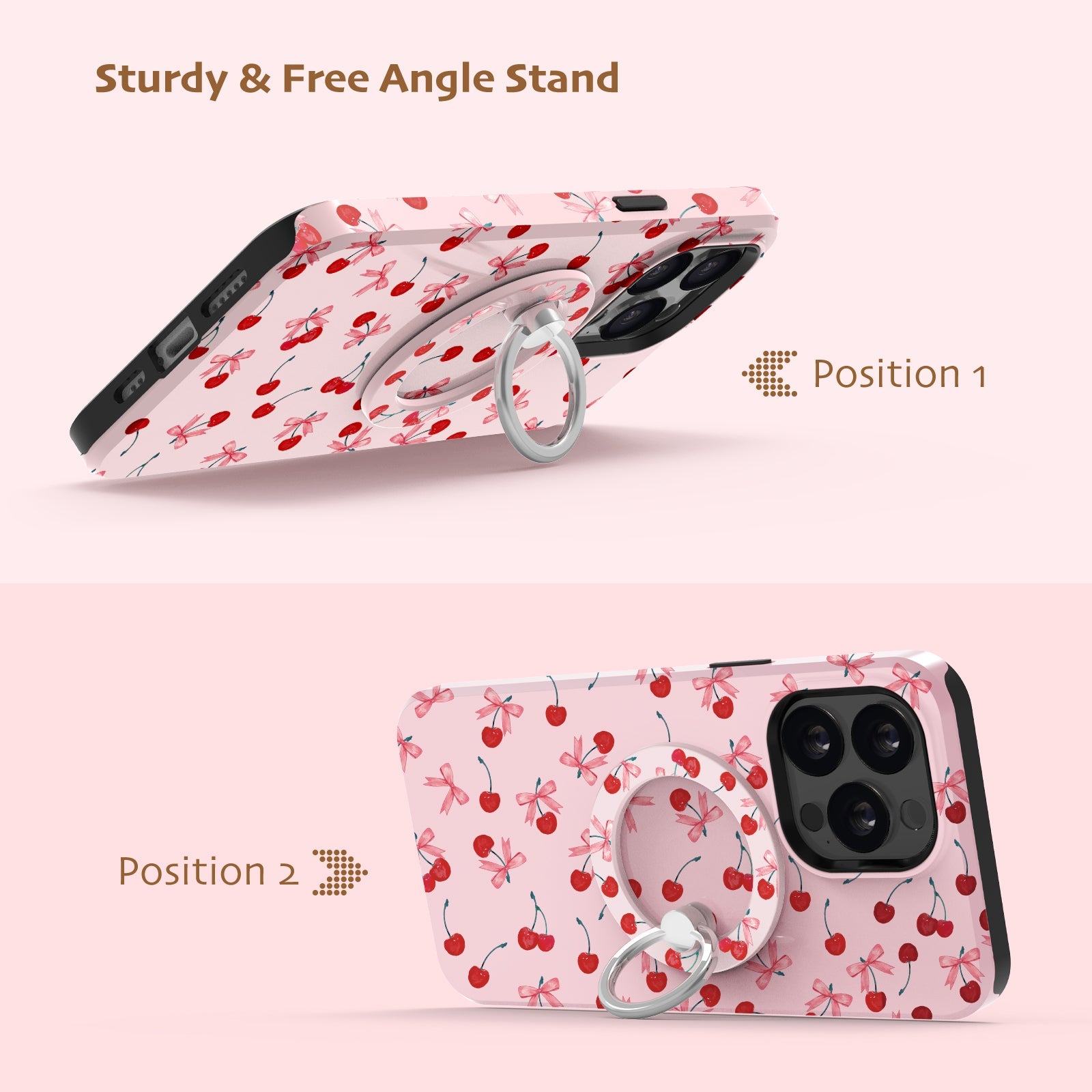 Ms. Cherry Magnetic Phone Ring Holder