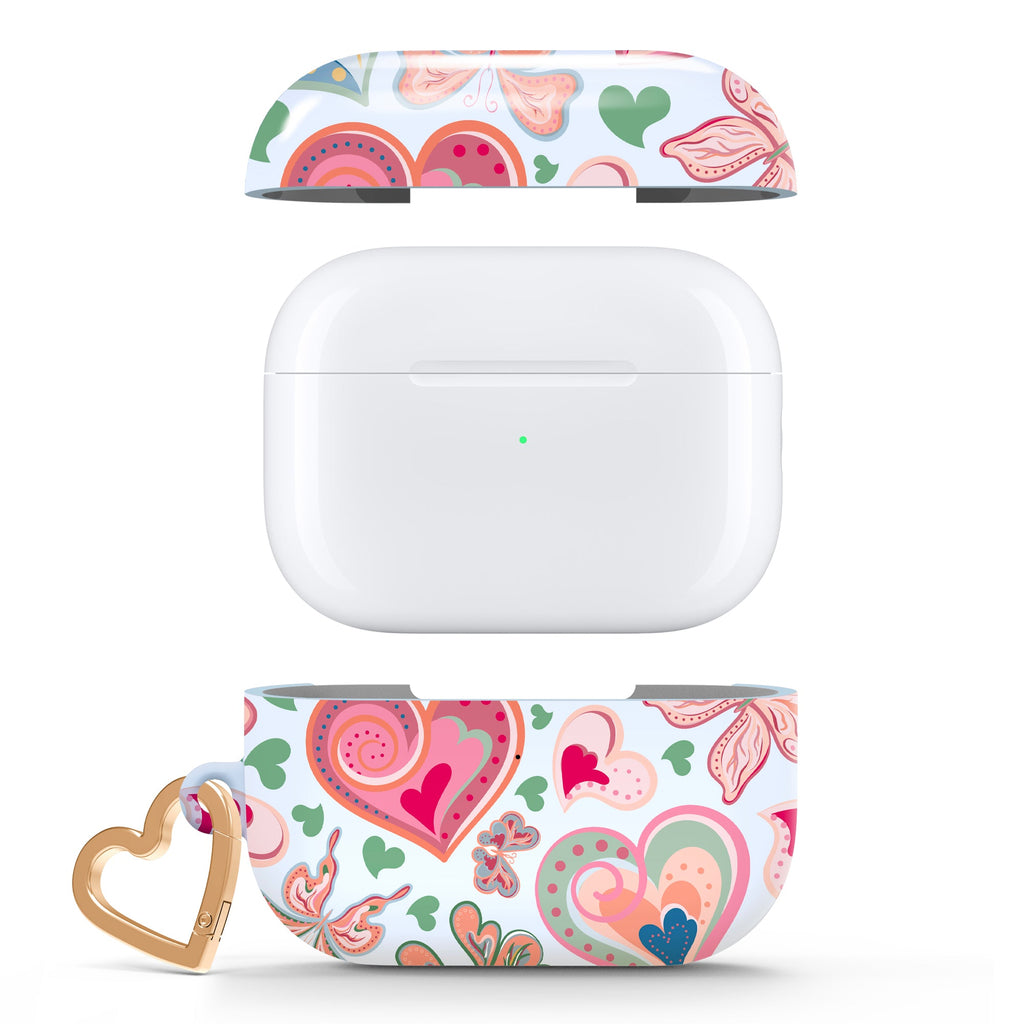 Teal Heartbeat AirPods Case