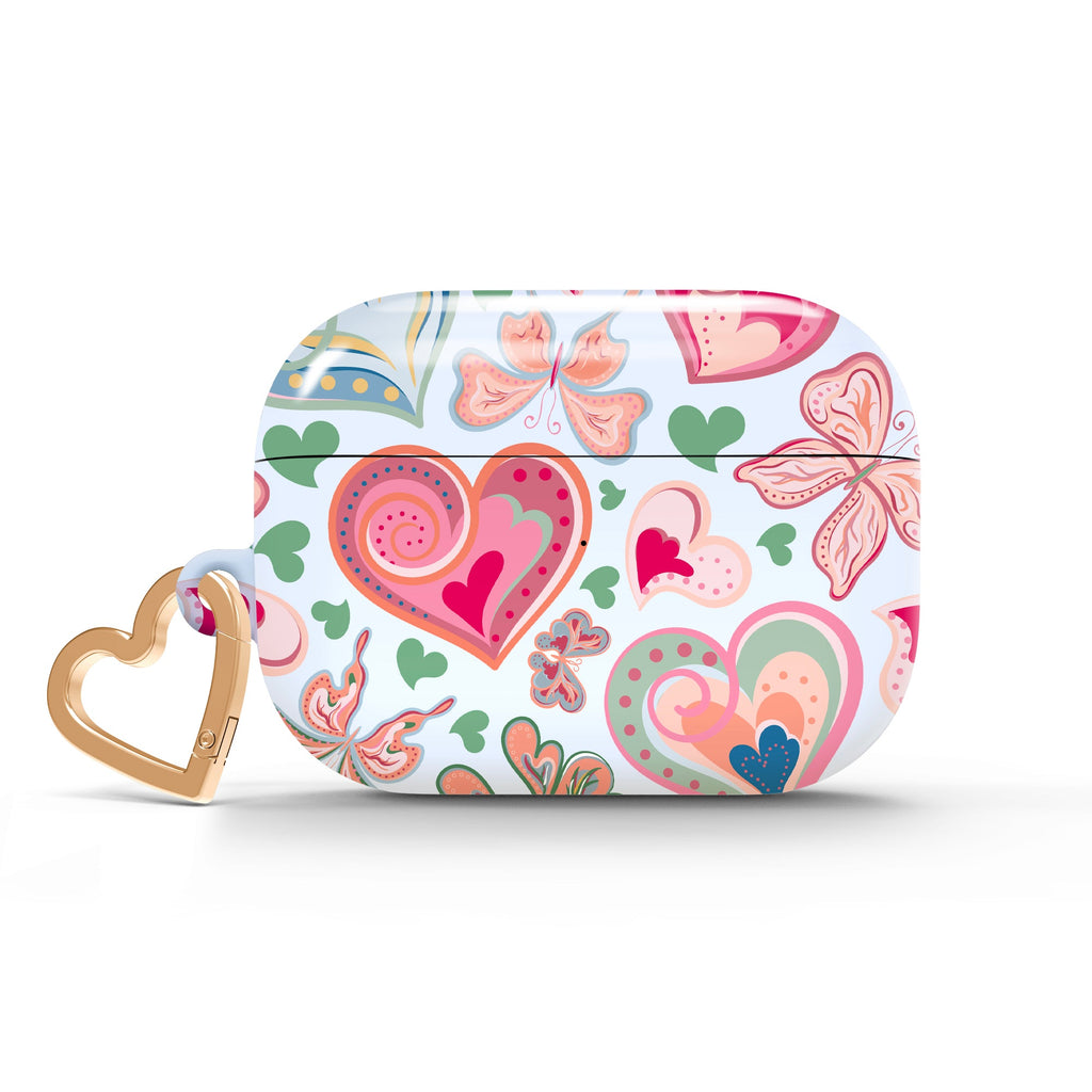 Teal Heartbeat AirPods Case