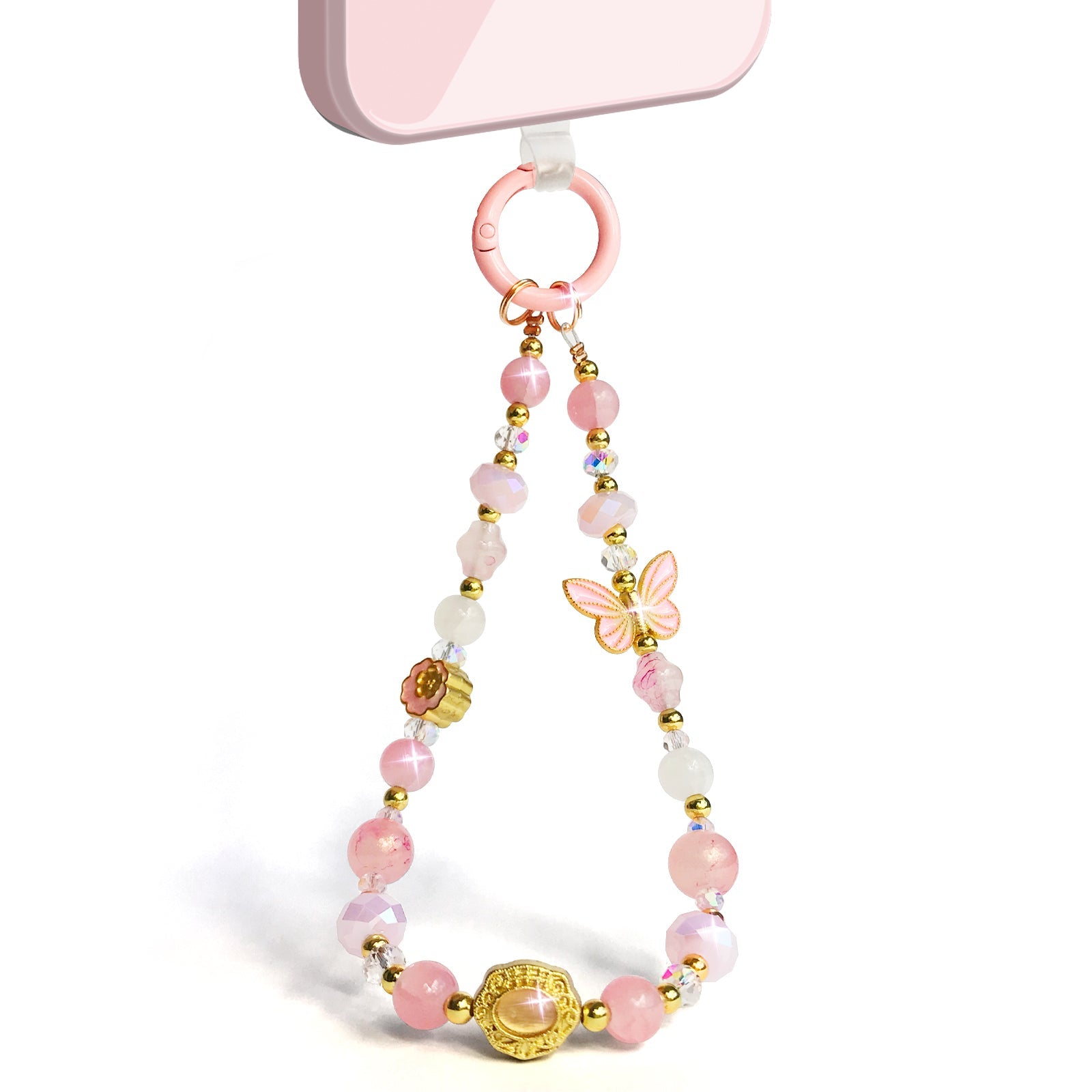 Gemstone Blossom Phone Charm