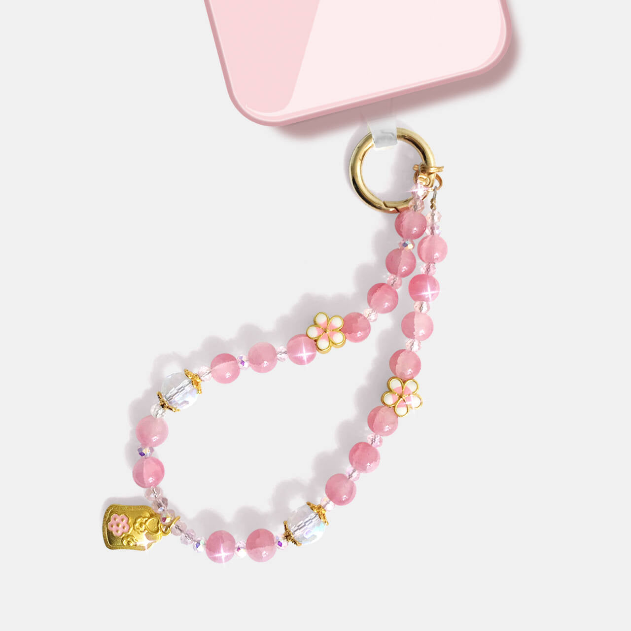 Sakura Floral Emblem Phone Charm